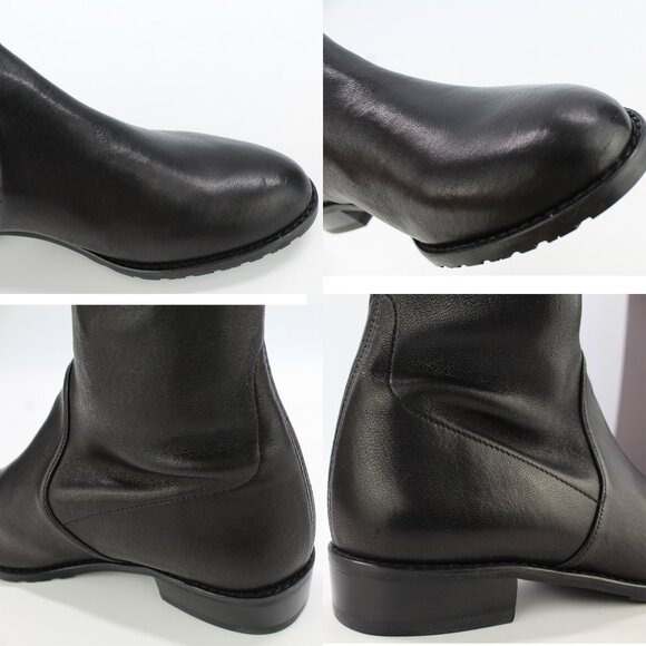 NEW Stuart Weitzman Lowland Over-the-Knee Boots-Black Leather – Small Feet - Picture 13 of 16